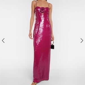 Rebecca Vallance Pink Sequin Maxi Dress